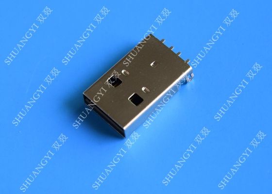 중국 USB 2.0 남성 USB 위탁 연결관, 마개 잭 설치 땜납 4 Pin PCB 연결관 협력 업체