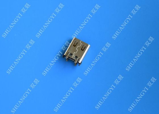 중국 전기 SMT 복각 24 Pin USB 연결관 USB 3.1 유형 C 여성 10000 주기 협력 업체