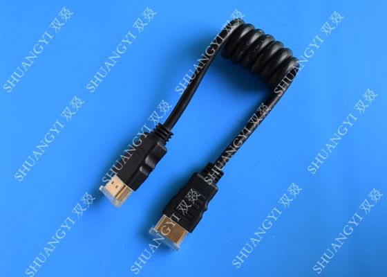 중국 검정색 8 핀 고속 HDMI 케이블, 금도금 멀티미디어 HDMI 투 HDMI 케이블 협력 업체