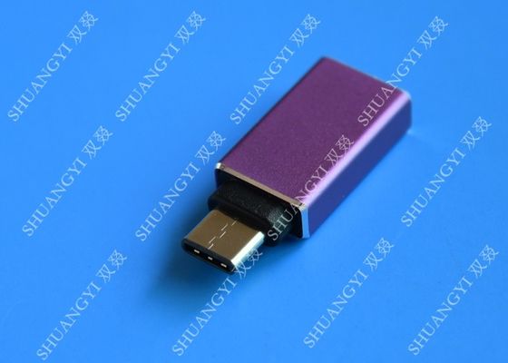 중국 맥북 관계 5X/6P 유형 C 마이크로 USB 자주색 금속 USB C에서 USB A 3.0 협력 업체